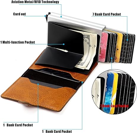 PU Leather Wallet & Pop up card holder