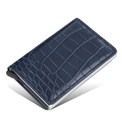 Crocodile Travel Passport Holder PU Leather Wallet Blocking Slim Wallets And Card Holders For Men