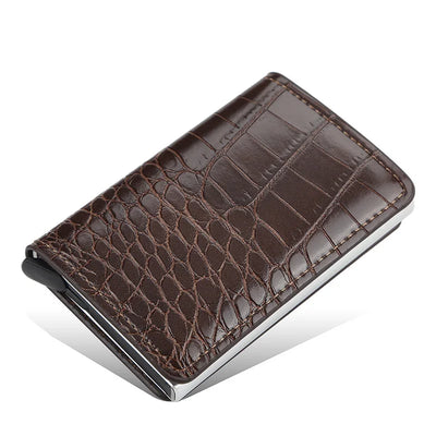 Crocodile Travel Passport Holder PU Leather Wallet Blocking Slim Wallets And Card Holders For Men