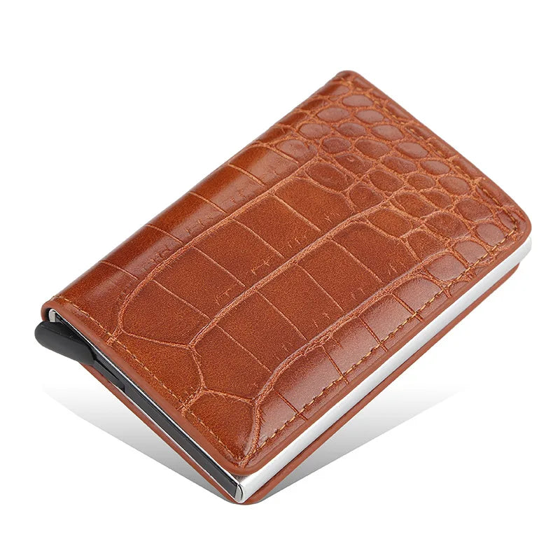 Crocodile Travel Passport Holder PU Leather Wallet Blocking Slim Wallets And Card Holders For Men