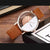 T.O.M.I Half Dial Watch Leather Strap Casual Fashion for Men