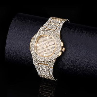 Fip Hop iced out watch for men women top luxury diamond calendar quartz wrist watch