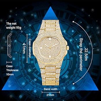 Fip Hop iced out watch for men women top luxury diamond calendar quartz wrist watch