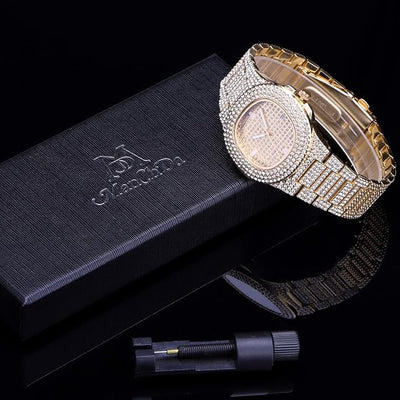 Fip Hop iced out watch for men women top luxury diamond calendar quartz wrist watch