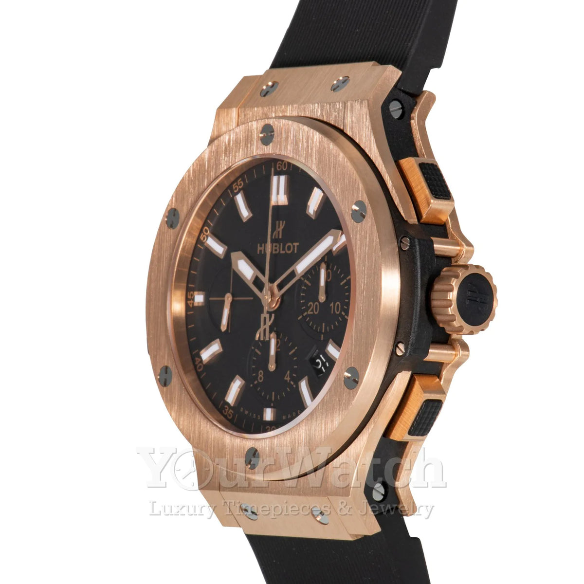 Gold Black Branded Watch