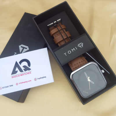 T.o.m.i Square Black Dial Watch